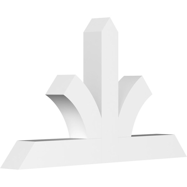 Ekena Millwork Richland Architectural Grade PVC Gable Bracket, 60"W x 35"H x 6"D x 6"F, 14/12 Pitch GBP060X35X0606RIC00 - main
